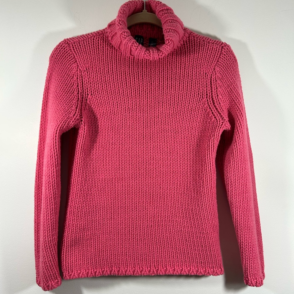 GAP Vibrant Pink Cowl Neck Sweater